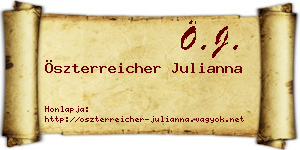 Öszterreicher Julianna névjegykártya