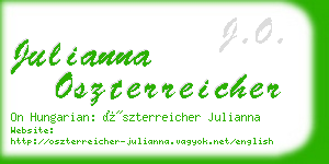 julianna oszterreicher business card